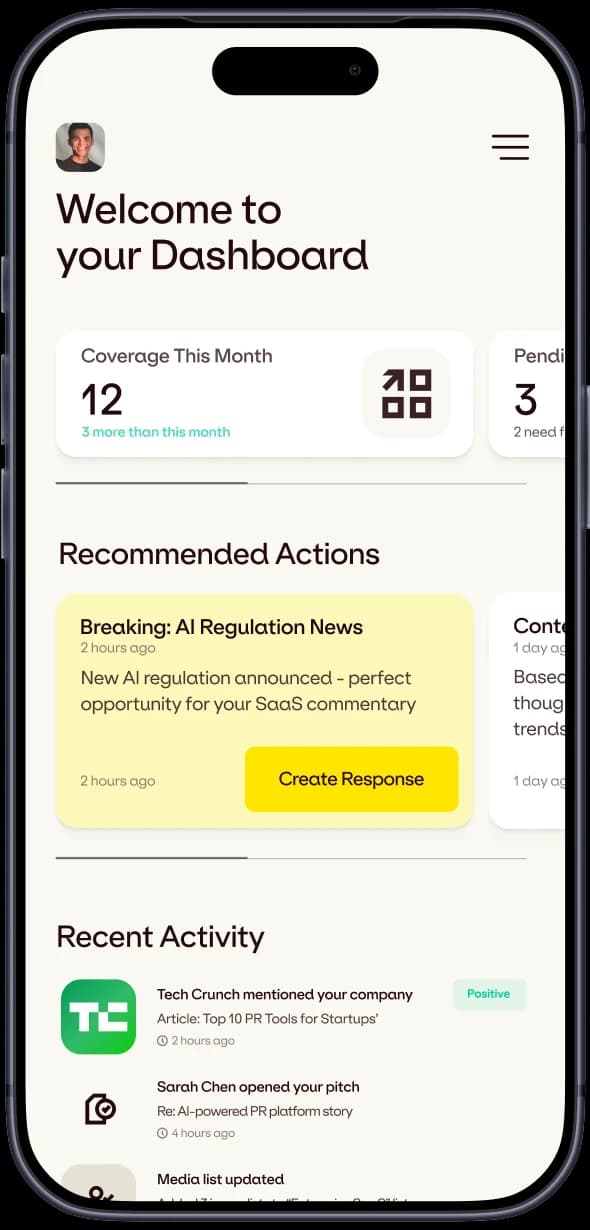 PR Ninja dashboard showing recommended actions and quick actions